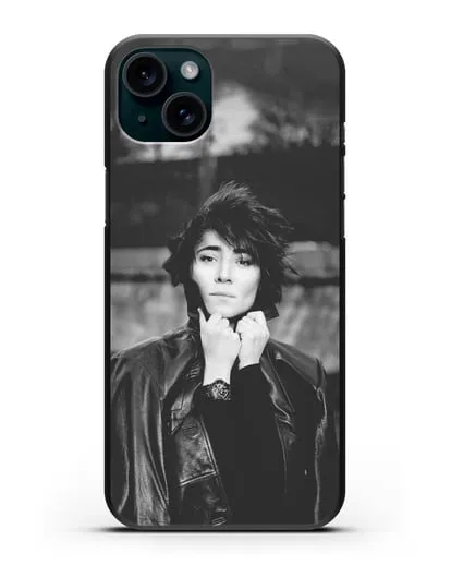 Чехол с фотографией Земфиры силиконовый для iPhone 15 Plus