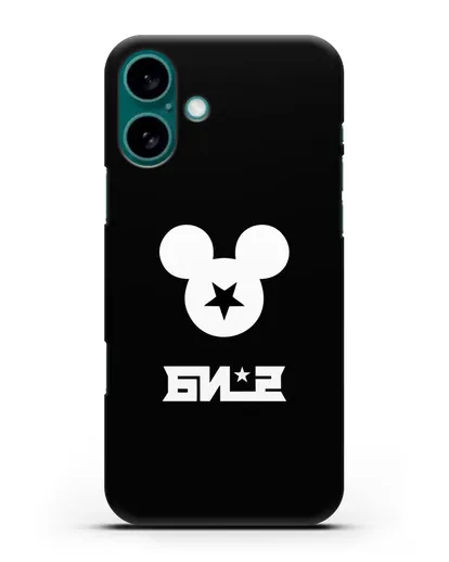 Чехол с логотипом БИ-2 силиконовый для iPhone 16 Plus