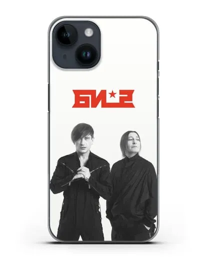 Чехол с фотографией солистов группы БИ-2 силиконовый для iPhone 14