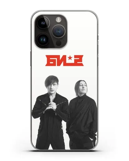 Чехол с фотографией солистов группы БИ-2 силиконовый для iPhone 14 Pro Max