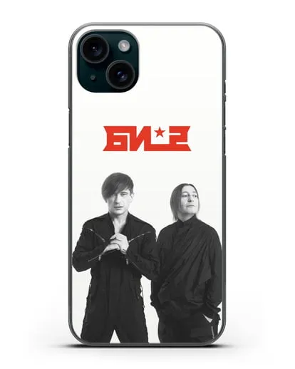 Чехол с фотографией солистов группы БИ-2 силиконовый для iPhone 15 Plus