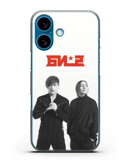 Чехол с фотографией солистов группы БИ-2 силиконовый для iPhone 16