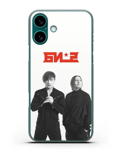 Чехол с фотографией солистов группы БИ-2 силиконовый для iPhone 16 Plus