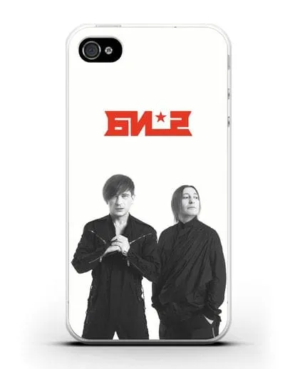Чехол с фотографией солистов группы БИ-2 силиконовый для iPhone 4/4s