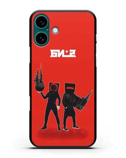 Чехол с картинкой БИ-2 силиконовый для iPhone 16 Plus