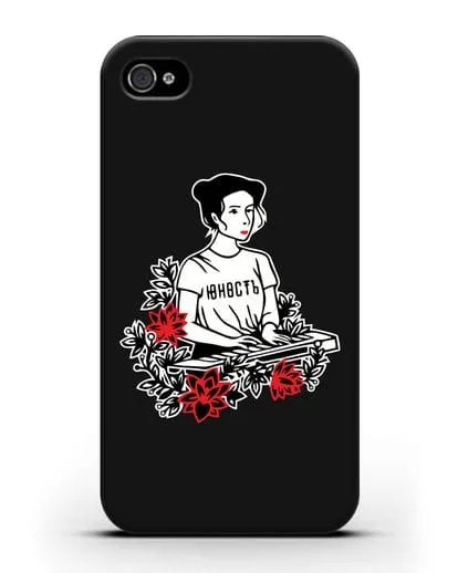 Чехол Монеточка Юность силиконовый для iPhone 4/4s