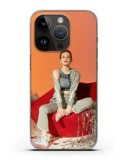 Чехол с фотографией Монеточка силиконовый для iPhone 14 Pro