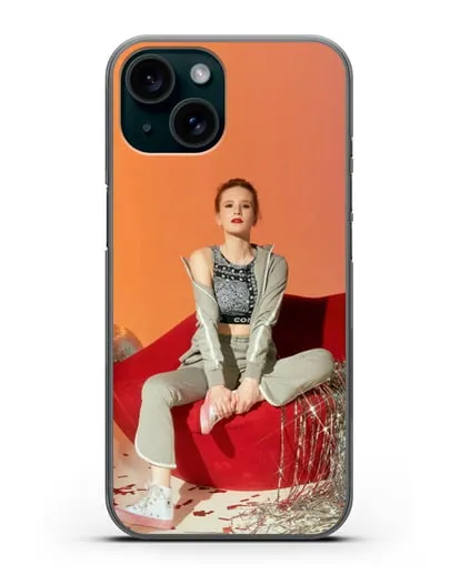 Чехол с фотографией Монеточка силиконовый для iPhone 15