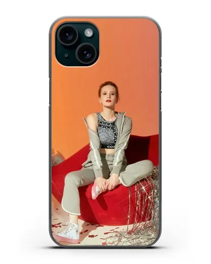 Чехол с фотографией Монеточка силиконовый для iPhone 15 Plus