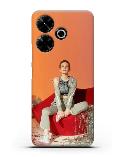 Чехол с фотографией Монеточка силиконовый для Xiaomi Poco M6