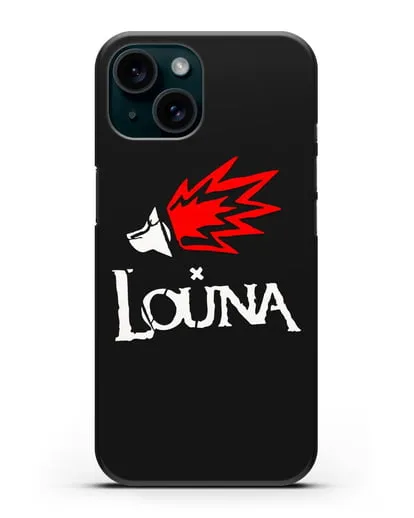 Чехол с логотипом Louna силиконовый для iPhone 15