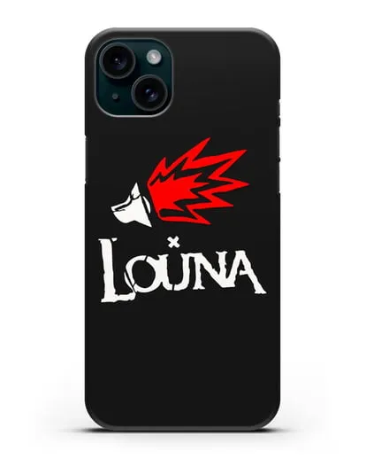 Чехол с логотипом Louna силиконовый для iPhone 15 Plus