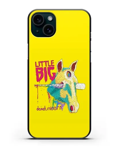 Чехол с иллюстрацией Little Big Dead unicorn силиконовый для iPhone 15 Plus