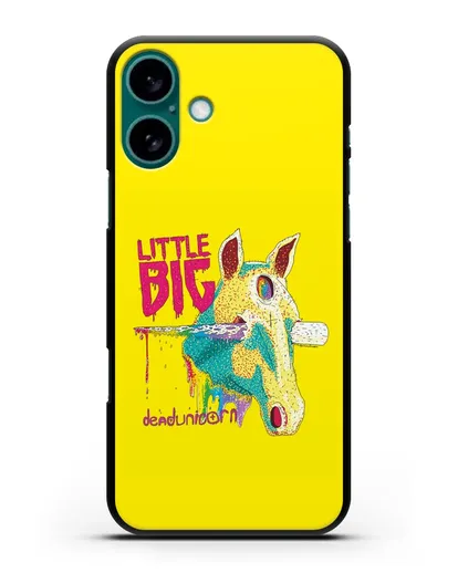 Чехол с иллюстрацией Little Big Dead unicorn силиконовый для iPhone 16 Plus