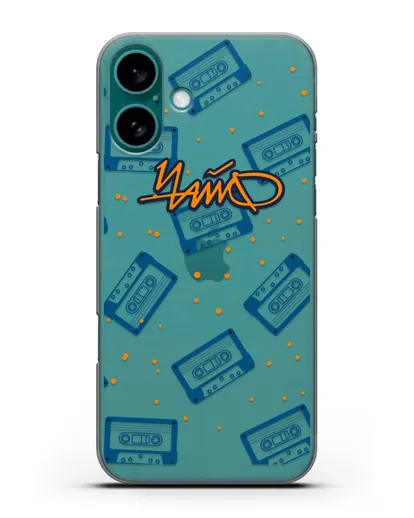 Чехол с иллюстрацией Чайф Кассеты силиконовый для iPhone 16 Plus