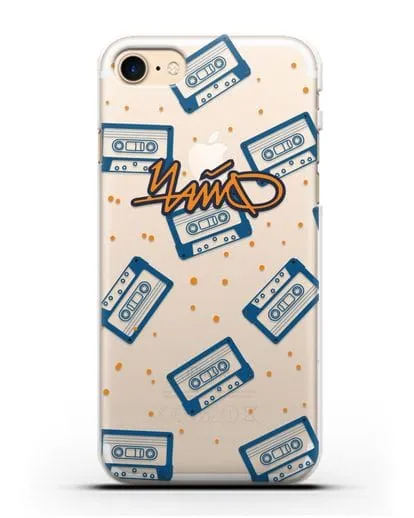 Чехол с иллюстрацией Чайф Кассеты силиконовый для iPhone 8