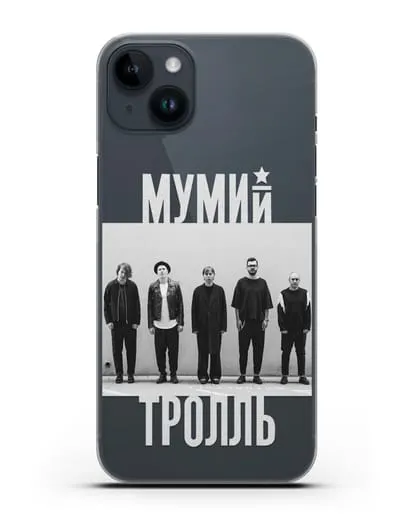 Чехол с фотографией участников группы Мумий Тролль силиконовый для iPhone 14 Plus