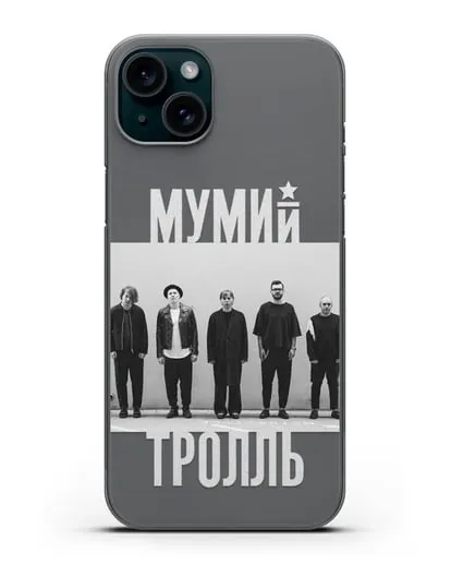 Чехол с фотографией участников группы Мумий Тролль силиконовый для iPhone 15 Plus