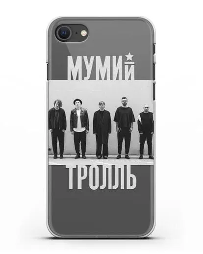 Чехол с фотографией участников группы Мумий Тролль силиконовый для iPhone SE 2020
