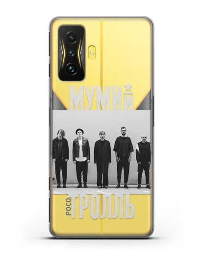Чехол с фотографией участников группы Мумий Тролль силиконовый для Xiaomi Poco F4 GT