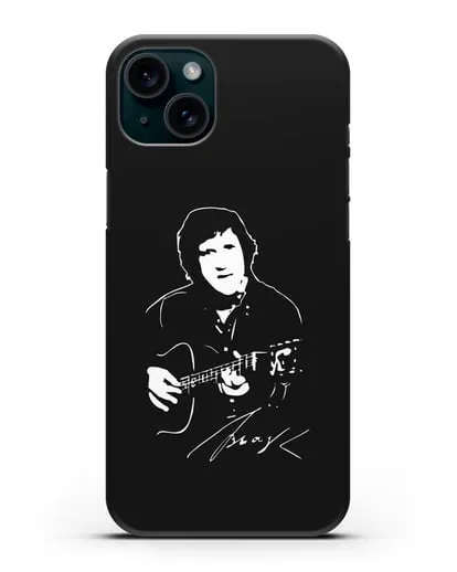Чехол с иллюстрацией В.Высоцкого силиконовый для iPhone 15 Plus