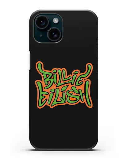 Чехол с логотипом Billie Eilish силиконовый для iPhone 15