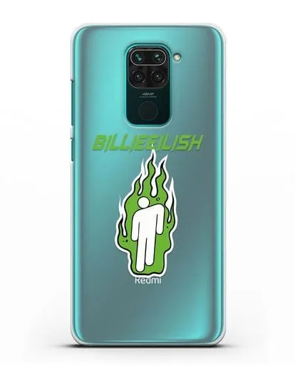 Чехол Billie Eilish силиконовый для Xiaomi Redmi Note 9