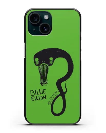 Чехол с иллюстрацией Billie Eilish силиконовый для iPhone 15