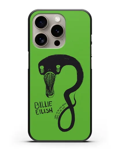 Чехол с иллюстрацией Billie Eilish силиконовый для iPhone 15 Pro