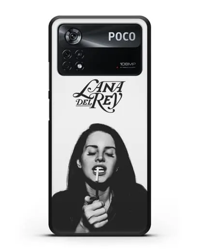 Чехол с фотографией Lana Del Rey силиконовый для Xiaomi Poco X4 Pro