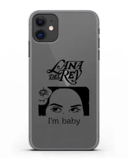Чехол с иллюстрацией Lana Del Rey I'm baby силиконовый для iPhone 11