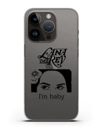 Чехол с иллюстрацией Lana Del Rey I'm baby силиконовый для iPhone 14 Pro