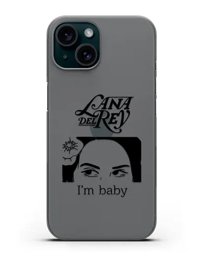Чехол с иллюстрацией Lana Del Rey I'm baby силиконовый для iPhone 15