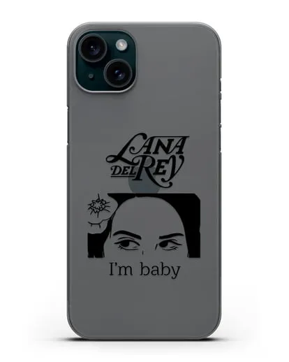 Чехол с иллюстрацией Lana Del Rey I'm baby силиконовый для iPhone 15 Plus