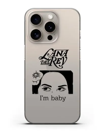 Чехол с иллюстрацией Lana Del Rey I'm baby силиконовый для iPhone 15 Pro