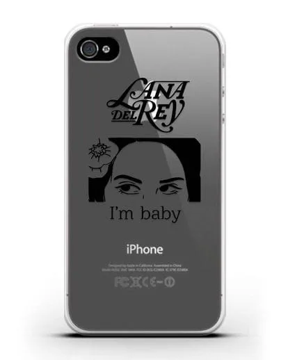 Чехол с иллюстрацией Lana Del Rey I'm baby силиконовый для iPhone 4/4s