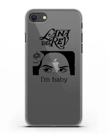 Чехол с иллюстрацией Lana Del Rey I'm baby силиконовый для iPhone SE 2020