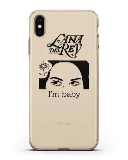 Чехол с иллюстрацией Lana Del Rey I'm baby силиконовый для iPhone XS Max