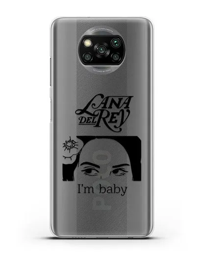 Чехол с иллюстрацией Lana Del Rey I'm baby силиконовый для Xiaomi Poco X3 Pro