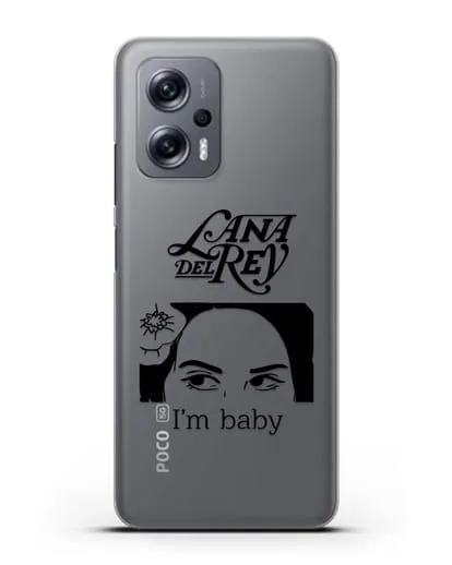 Чехол с иллюстрацией Lana Del Rey I'm baby силиконовый для Xiaomi Poco X4 GT