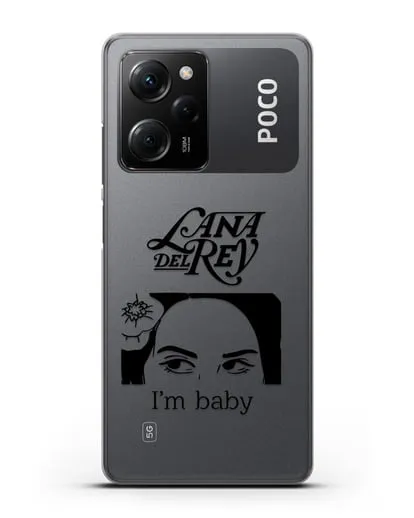 Чехол с иллюстрацией Lana Del Rey I'm baby силиконовый для Xiaomi Poco X5 Pro