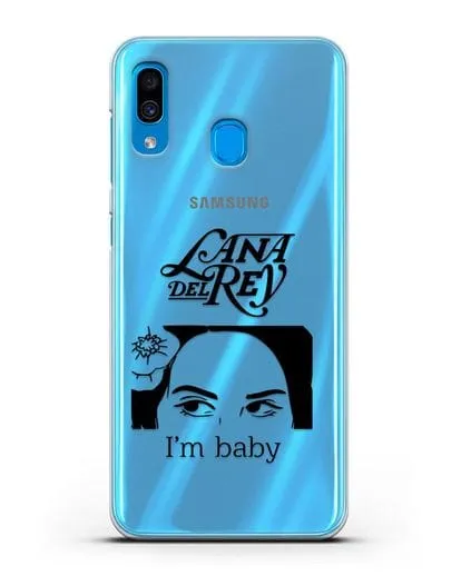 Чехол с иллюстрацией Lana Del Rey I'm baby силиконовый для Samsung Galaxy A30 [SM-A305FN]