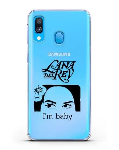 Чехол с иллюстрацией Lana Del Rey I'm baby силиконовый для Samsung Galaxy A40 [SM-A405F]