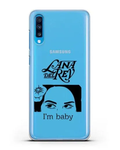 Чехол с иллюстрацией Lana Del Rey I'm baby силиконовый для Samsung Galaxy A70 [SM-A705F]