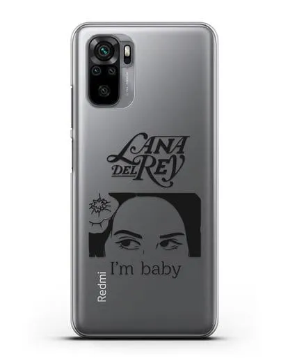 Чехол с иллюстрацией Lana Del Rey I'm baby силиконовый для Xiaomi Redmi Note 10
