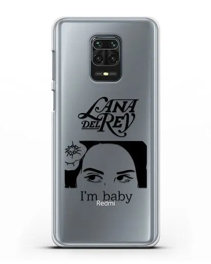 Чехол с иллюстрацией Lana Del Rey I'm baby силиконовый для Xiaomi Redmi Note 9 Pro