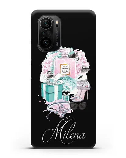 Именной чехол с иллюстрацией Тиффани силиконовый для Xiaomi Poco F3