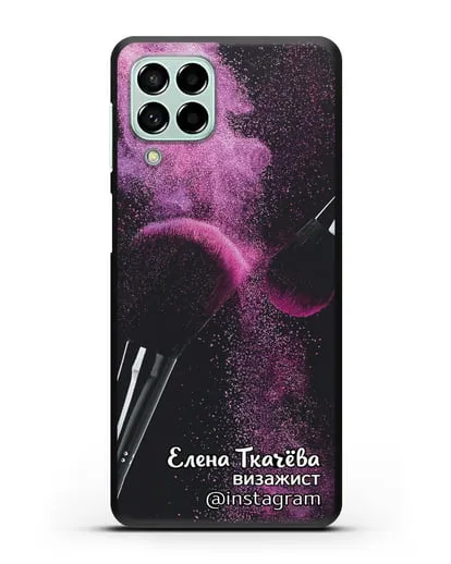 Чехол Визажист с именем, фамилией и профилем инстаграм силиконовый для Samsung Galaxy M53 [SM-M536]