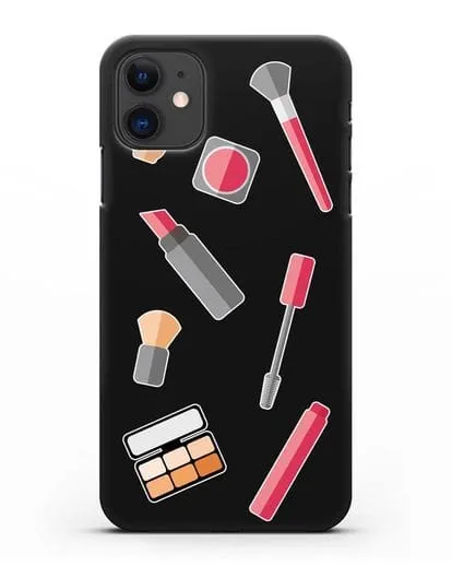 Чехол со стикерами Аксессуары визажиста силиконовый для iPhone 11