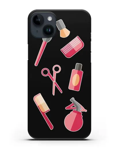 Чехол со стикерами Аксессуары парикмахера силиконовый для iPhone 14 Plus